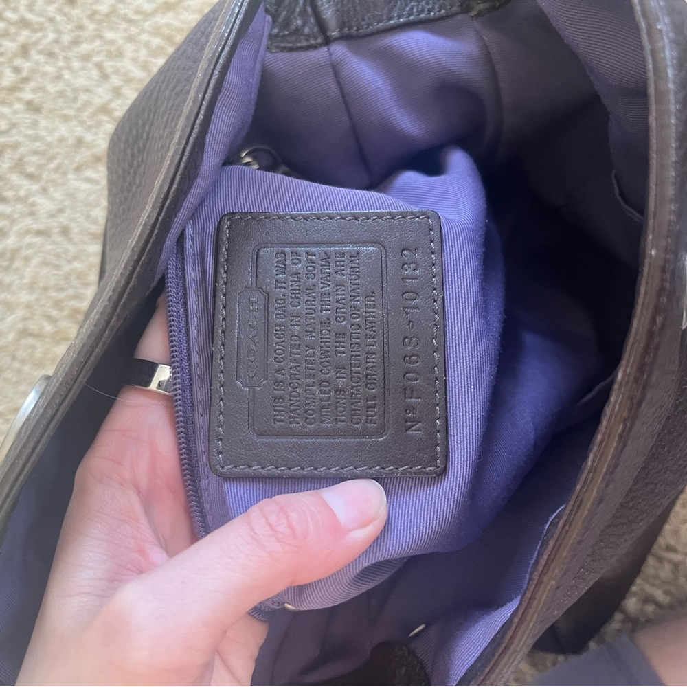 Coach Dark Brown Leather Hobo Bag - Picture 6 of 8